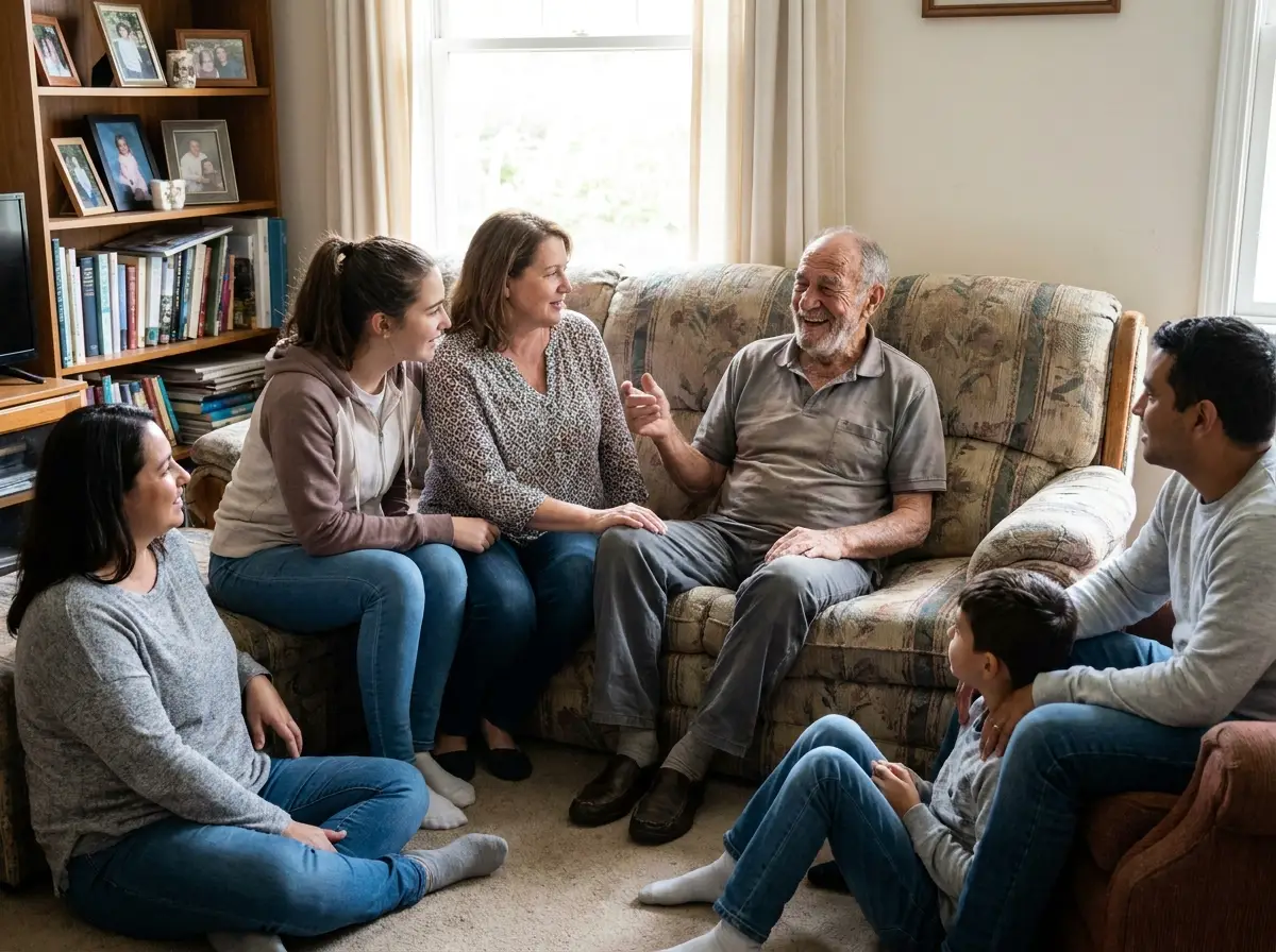 A Mary Angels caregiver supporting a senior at home