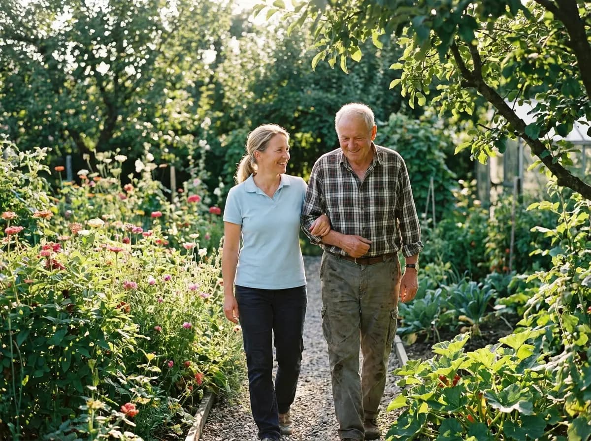 A Mary Angels caregiver supporting a senior at home