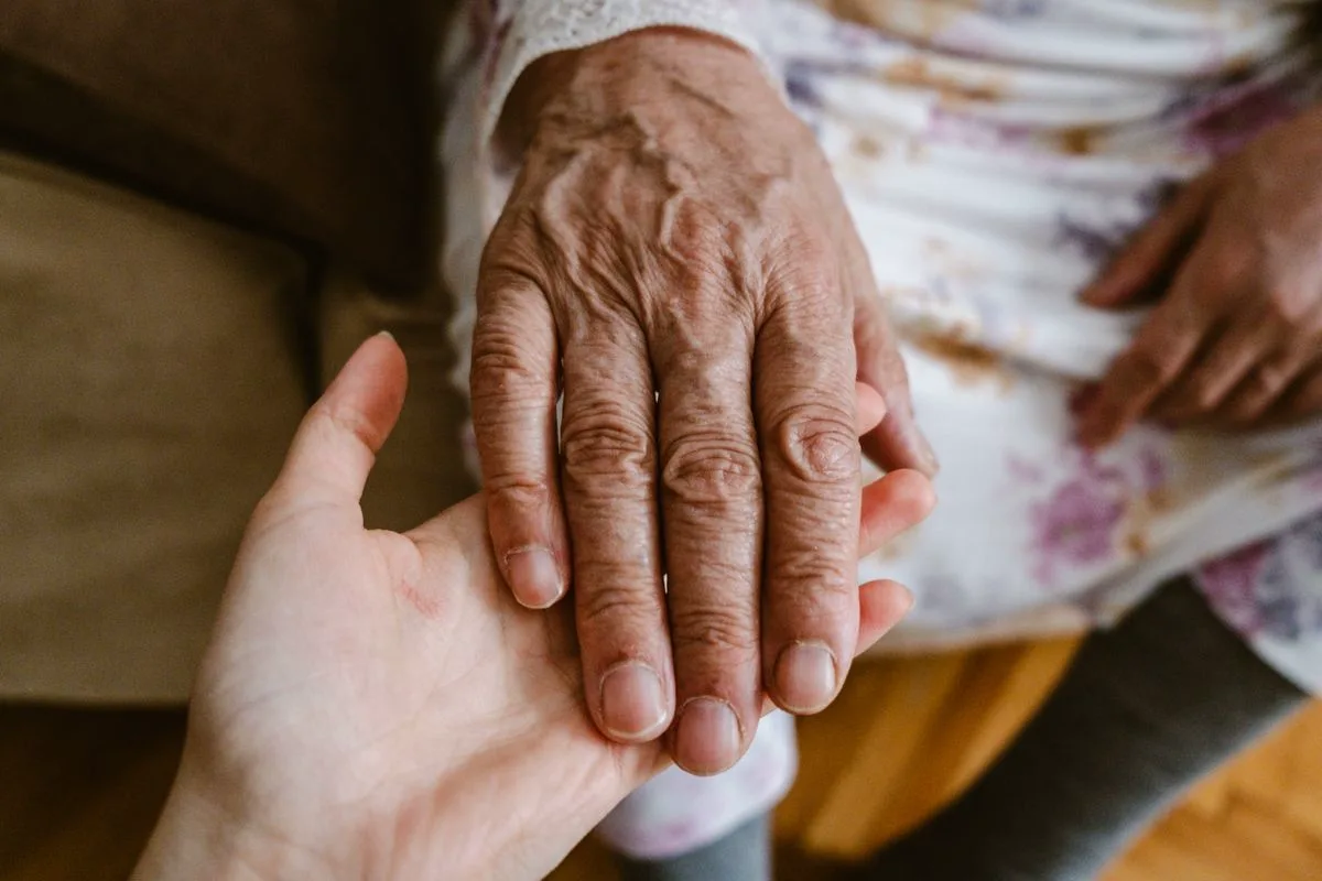 A Mary Angels caregiver with a senior at home